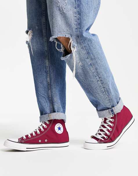 Converse unisex Chuck Taylor All Star hi trainer in maroon - view 1