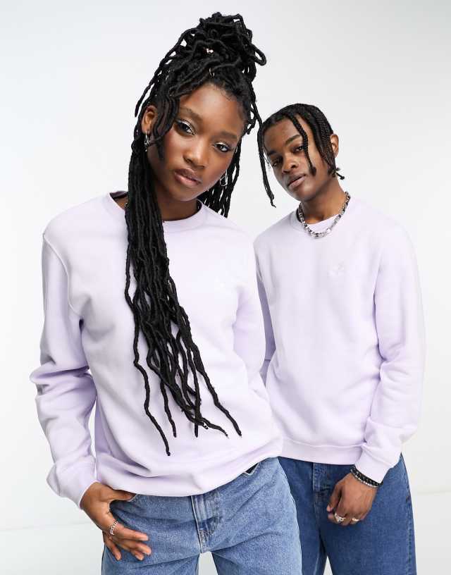 Converse - unisex classic fit sweat with chevron embroidery in violet