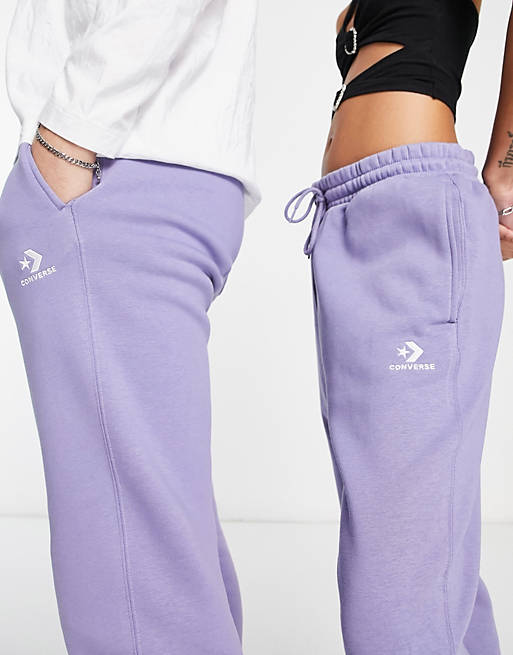 Converse ASOS fleece sweatpants in | unisex lilac star chevron