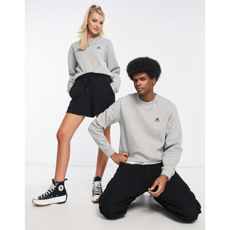 Converse on sale grey sweatshirt