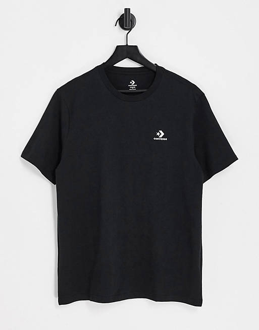 Converse unisex star chevron t-shirt in black | ASOS