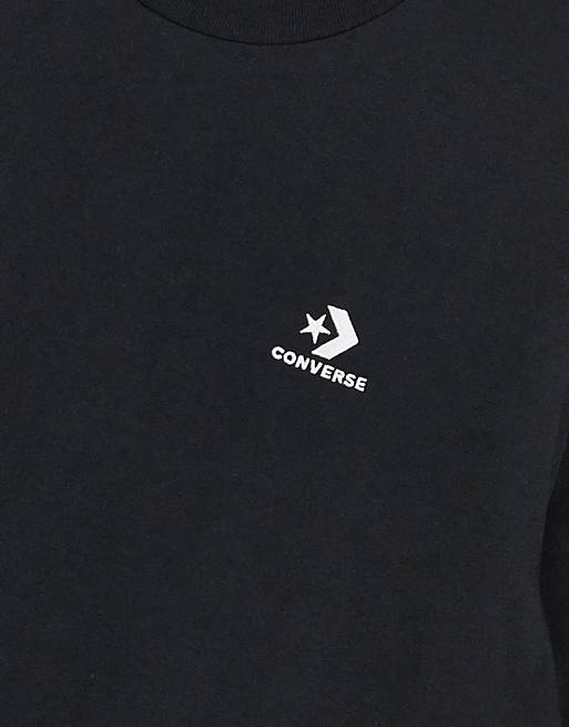Converse unisex star chevron t-shirt in black | ASOS