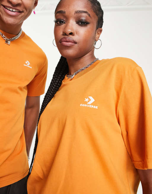 Converse t shirt store womens orange