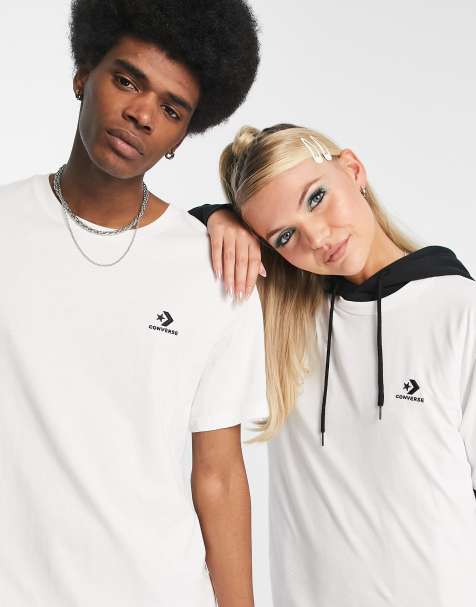 Converse unisex star chevron t-shirt in white - view 1