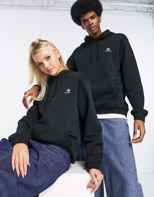 Converse – Unisex – Svart huvtröja med stjärna i loggan