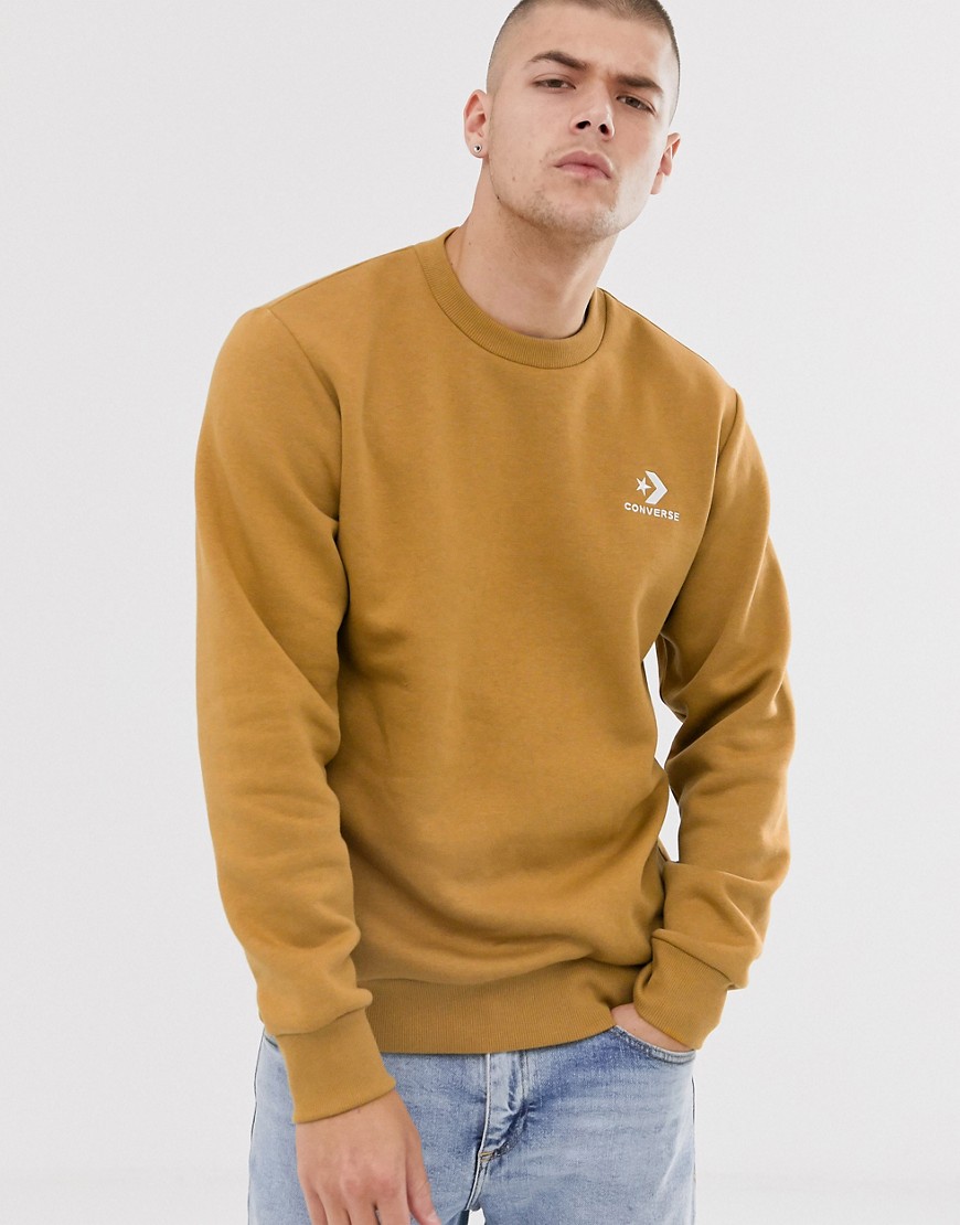 Converse – Vetefärgad sweatshirt med logga-Beige