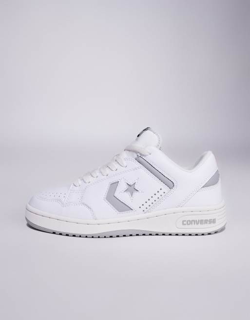 Converse Weapon sneakers in white with gray detail, 2 of 5