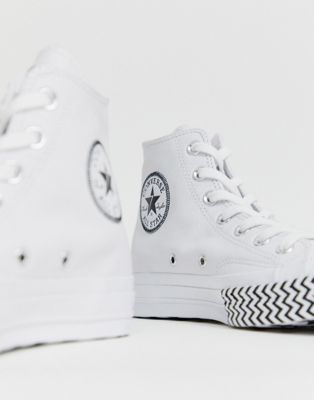converse leather blanche