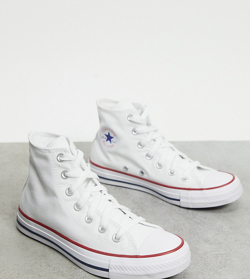 converse wide fit chuck taylor all star hi in white