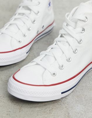 Converse Wide Fit Chuck Taylor All Star Hi white trainers | ASOS