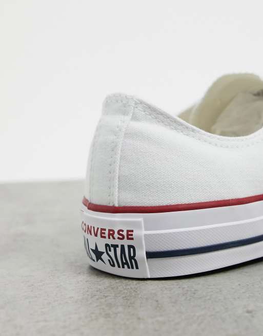Converse Wide Fit Chuck Taylor All Star Ox white trainers, 4 of 4