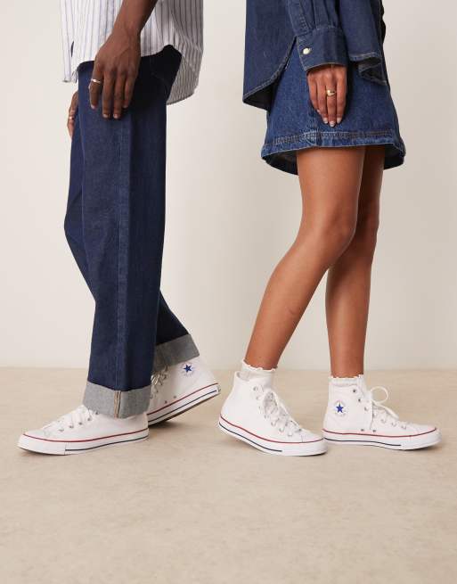 Converse Wide Fit – Chuck Taylor All Star – Vita sneakers med höga skaft och bred passform, 2 av 5
