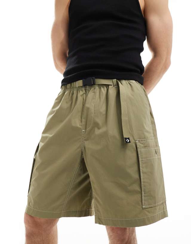 Converse - woodmark utility baggy shorts in khaki