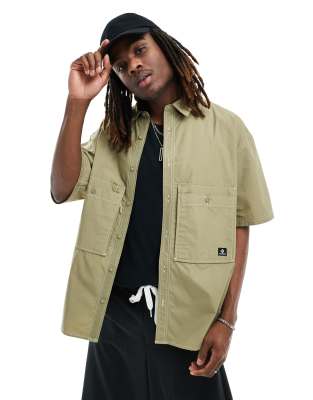 Converse Woodmark utility shirt in khaki-Green