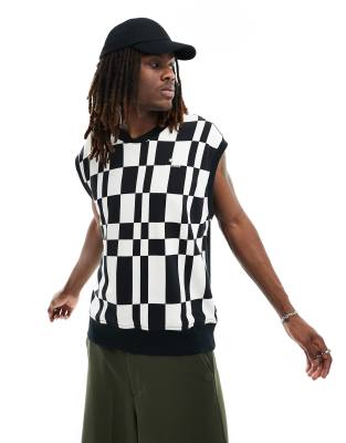 Converse Converse Woodmark vest in black & white