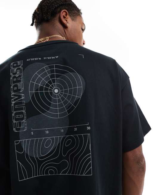 Converse - Wordmark Sonar - T-shirt met print op de achterkant in zwart