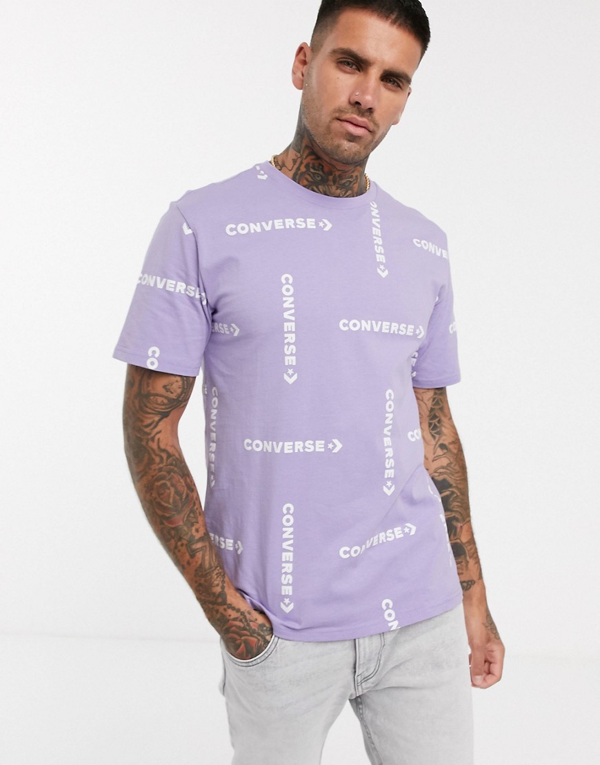 Converse - Workmark - T-shirt lilla con stampa-Viola