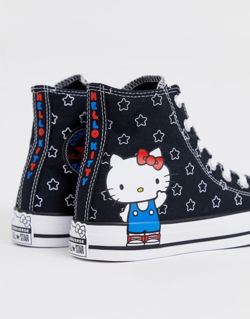 Patentar Lavandería a monedas arquitecto Converse x Hello Kitty Chuck Taylor Hi star print sneakers | ASOS