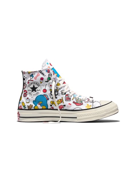 Converse x Hello Kitty & Friends - Chuck 70 Stickers - Blanc/rose/vert - view 1