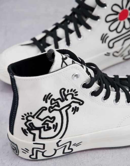 KEITH HARING HIGH TOP SNEAKERS - White