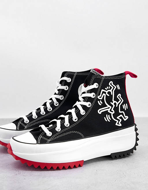 Converse x Keith Haring – Run Star Hike – Czarne buty sportowe