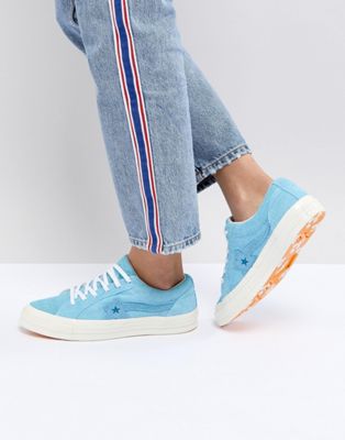 Converse x Tyler The Creator Golf Le Fleur One Star Sneakers in Blue | ASOS