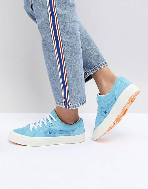 Converse x Tyler The Creator Golf Le Fleur One Star Sneakers in Blue | ASOS