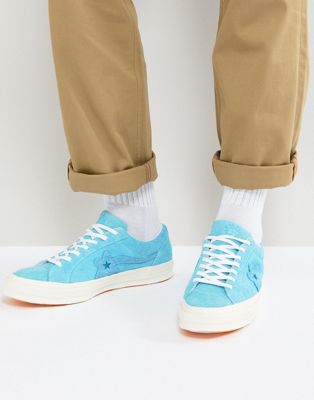 Converse x Tyler The Creator Golf Le Fleur One Star Suede Trainers In Blue  160326C | ASOS