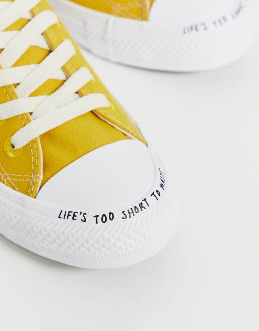 Converse yellow chuck taylor ox all star clearance renew