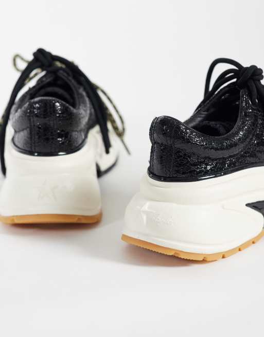 Converse - zapatillas de deporte Run Star Crush negras con doble cordonaje, 3 de 5