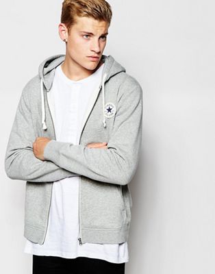grey converse zip up hoodie