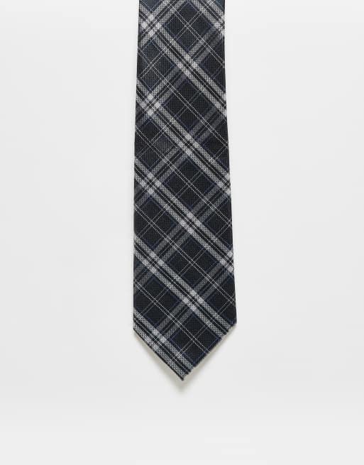 Corbata a cuadros grises y blancos de Kaiia