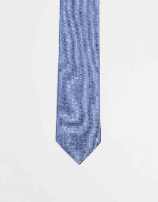 Corbata azul claro con patrón de jacquard de seda de Tommy Hilfiger