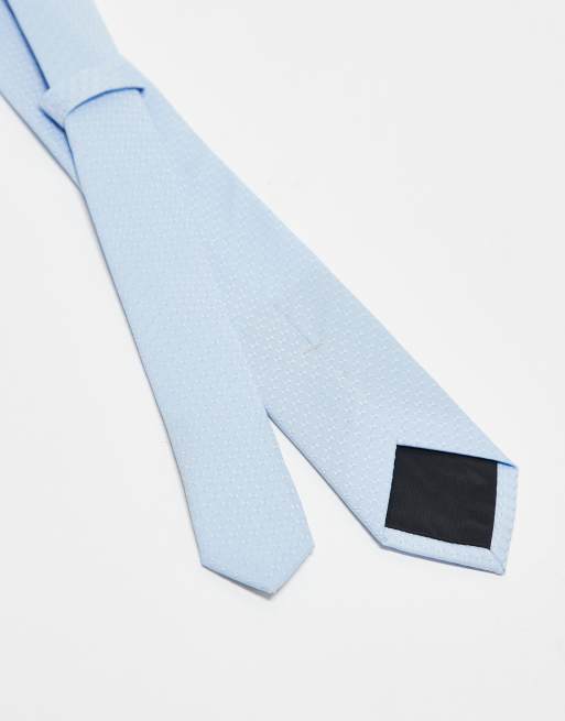 Corbata azul claro texturizada de ASOS DESIGN, 3 de 4