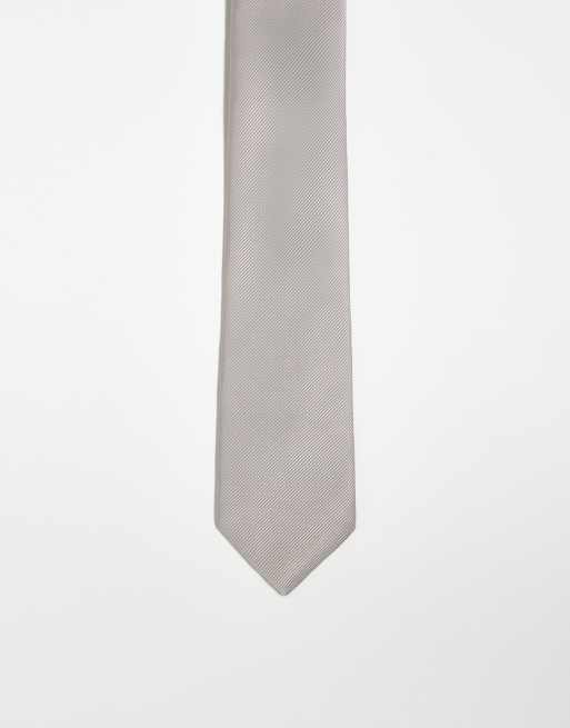 Corbata color piedra de satén de ASOS DESIGN