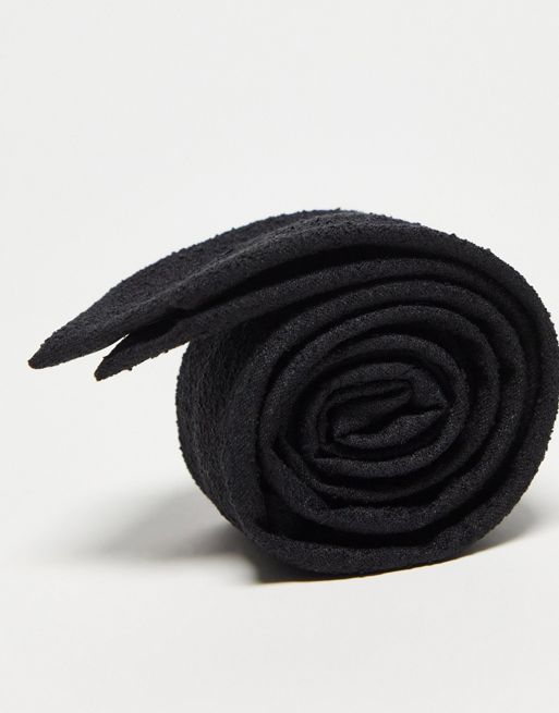 Corbata negra texturizada de ASOS DESIGN