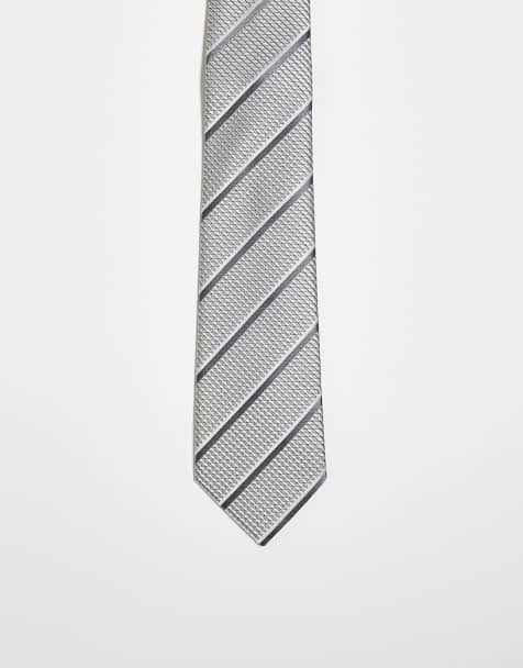Corbata gris y negra a rayas de Kaiia - view 1