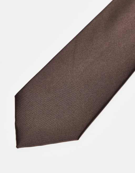 Corbata marrón chocolate de My Accessories, 3 de 3