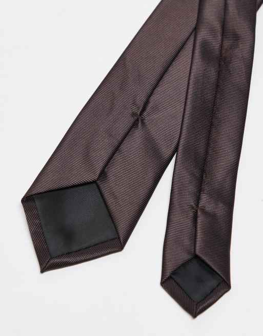 Corbata marrón oscuro de ASOS DESIGN, 3 de 3