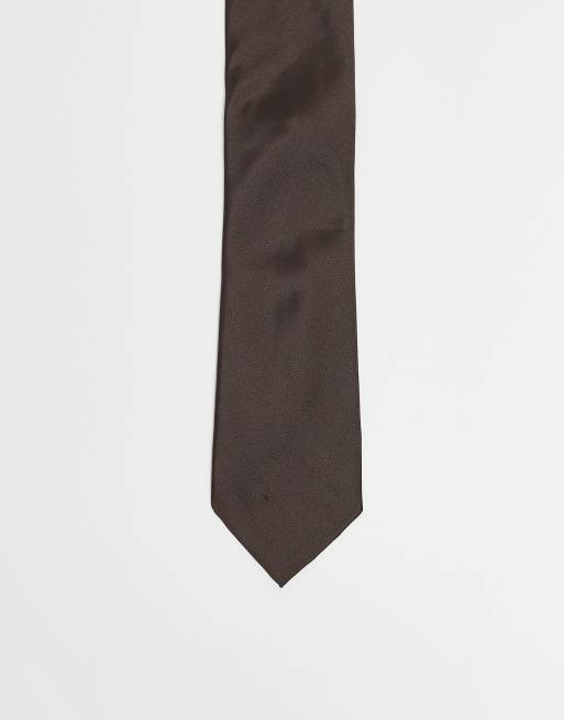 Corbata marrón oscuro de Mango