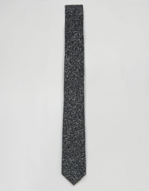 Corbata negra texturizada de ASOS DESIGN