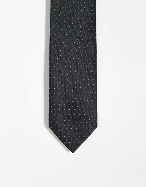 Corbata negra y plateada de Twisted Tailor - view 1