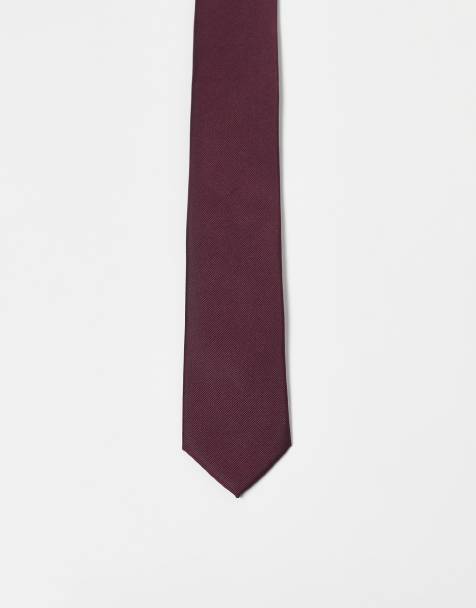 Corbata rojo oscuro clásica de Mango - view 1