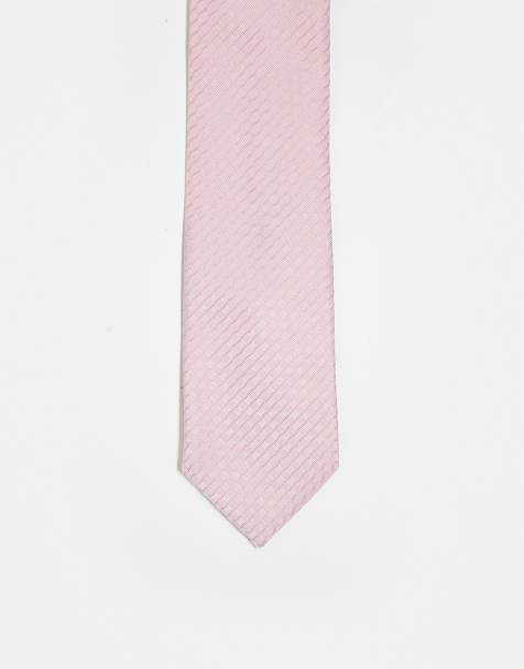 Corbata rosa con acabado texturizado de ASOS DESIGN - view 1