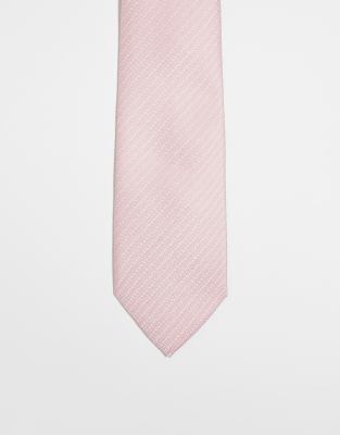 Corbata rosa con estampado monocromático de ASOS DESIGN - view 1