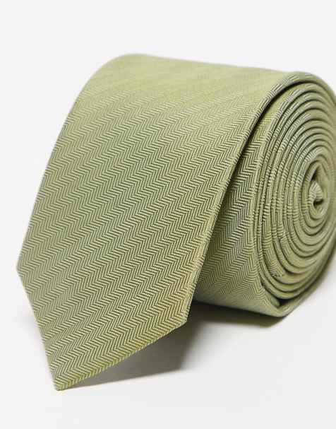 Corbata verde liso de ASOS DESIGN - view 1