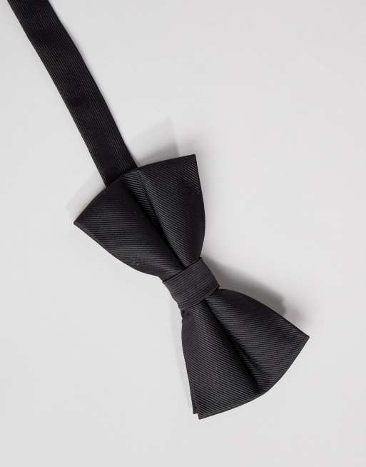 Corbata y pañuelo de bolsillo en negro de ASOS DESIGN, 4 de 4