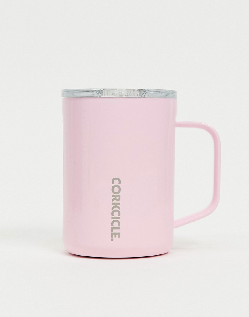Corkcicle gloss 16oz mug in pink-No Colour
