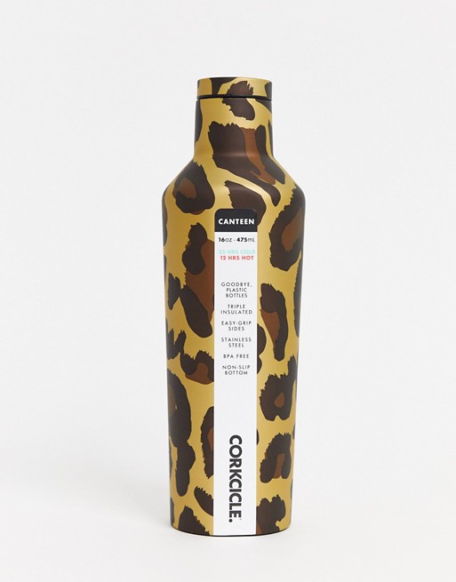 Corkcicle luxe leopard 475ml water bottle