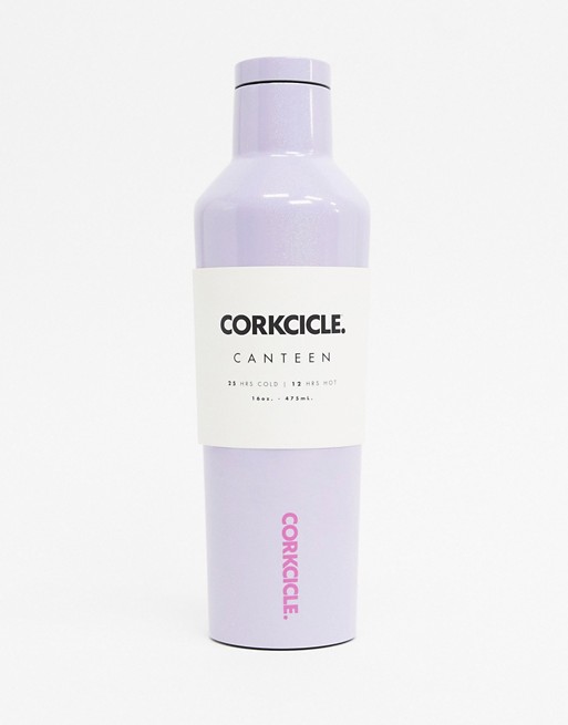 Corkcicle purple holographic 475ml water bottle